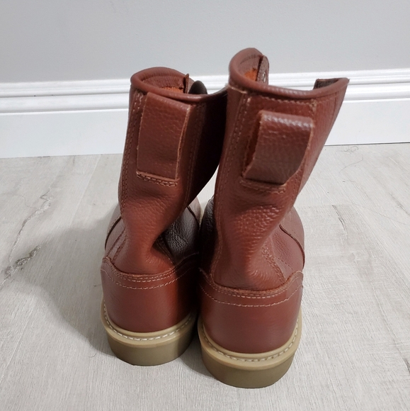 American Worker Men's Soft Leather Boots - Russet - Picture 2 of 3